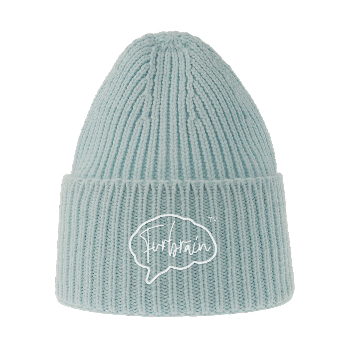 Furbrain Scribble / Sustainable Chunky Rib Knit Beanie