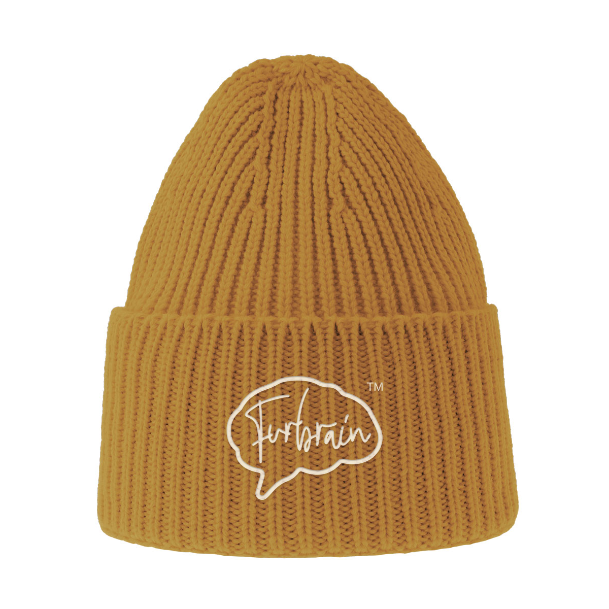 Furbrain Scribble / Sustainable Chunky Rib Knit Beanie