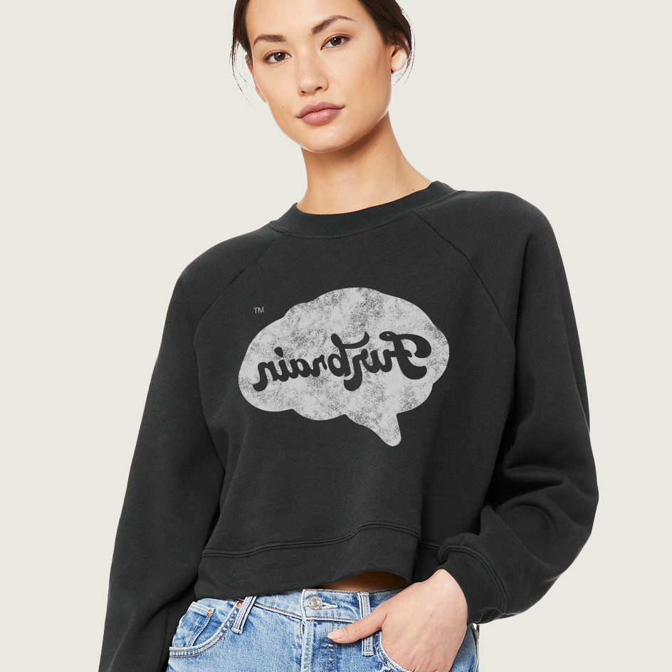 Backassward Brain | Women's Raglan Pullover Fleece Sweatshirt